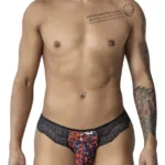 99887 Leopard Thongs Color Animal Print Size L/XL