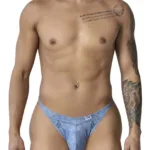 99899 Cowboy Thongs Color Denim Blue Size S/M - Image 4