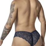 99905 Garter Lace Briefs Color Navy Size L - Image 4