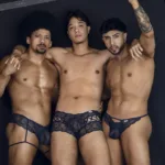 Alternative view of 99905 Garter Lace Briefs Color Navy Size L