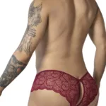 Alternative view of 99907 Lace Trunks Color Burgundy Size L