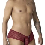 99907 Lace Trunks Color Burgundy Size M - Image 3
