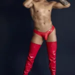 99908 Heart Briefs Color Red Size L - Image 3