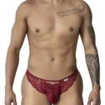 99910 Lace Thongs Color Burgundy Size L/XL
