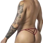 Alternative view of 99910 Lace Thongs Color Burgundy Size L/XL