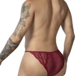 Alternative view of 99914 Lace Briefs Color Burgundy Size L/XL