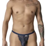 99915 Lace Thongs Color Navy Size S/M