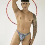 99924 Thongs Color Printed Purple Size S/M - Image 4