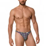 99924 Thongs Color Printed Purple Size L/XL