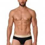 99932 Briefs Color Black-Gold Size L/XL