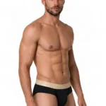 99932 Briefs Color Black-Gold Size S/M - Image 3