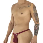 Alternative view of 99954 Thongs Color Burgundy Mesh Size 1-2XL