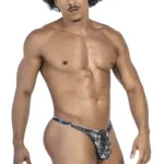100008 3PK Australian Latin Thongs Color Black-Orange-Black Size L