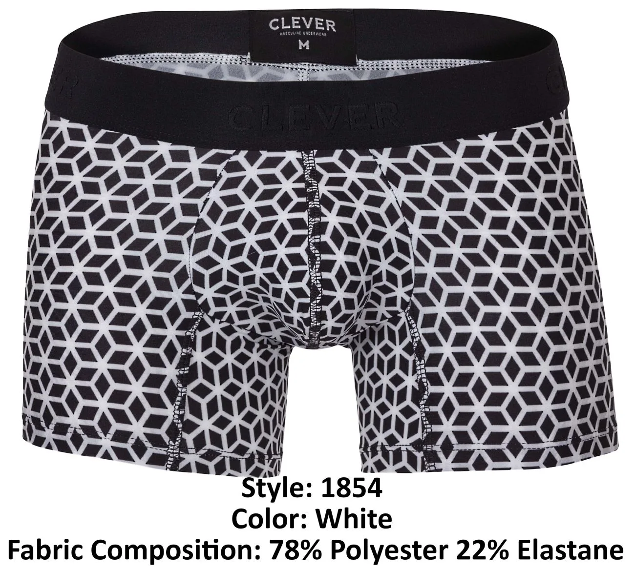 1854 Cuadricula Trunks Color White Size L - Image 6