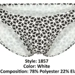 1857 Cuadricula Bikini Color White Size S - Image 7