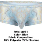 2061 Diamond Trunks Color Blue Size S - Image 7