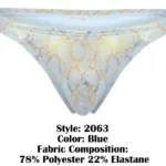 2063 Diamond Thongs Color Blue Size M - Image 7