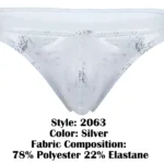 2063 Diamond Thongs Color Silver Size L - Image 7