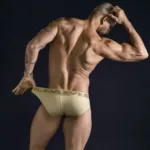 519968 3PK Australian Latin Briefs Color Beige-Blue-Green Size L - Image 3