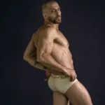 519968 3PK Australian Latin Briefs Color Beige-Blue-Green Size L - Image 4