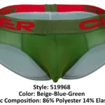 519968 3PK Australian Latin Briefs Color Beige-Blue-Green Size L - Image 15