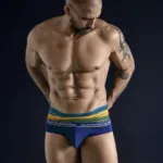 519969 3PK Australian Latin Briefs Color Blue-Petrol-Green Size L