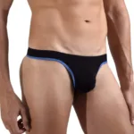1012-BLK Borderline Thongs Color Black Size 2XL