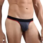 1012-CHR Borderline Thongs Color Charcoal Size 2XL