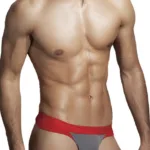 1258-SMK Warrior Thong Color Smoke-Red Size L