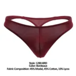1280-BRD Hang-loose Thong Color Bordeaux Size M - Image 6