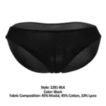 1281-BLK Hang-loose Bikini Brief Color Black Size M - Image 8