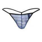 1306-BLU Mesh G-String Thong Color Blue Size M - Image 8