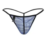 1306-BLU Mesh G-String Thong Color Blue Size M - Image 10