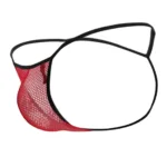 1306-RED Mesh G-String Thong Color Red Size M - Image 5