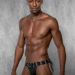1313-BLK Ribbed Micromodal Bikini Color Black Size L - Image 3