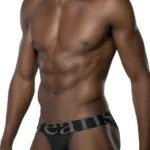 1313-BLK Ribbed Micromodal Bikini Color Black Size L