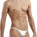 1326-SLV Flashy G-String Color Silver Snake Size L