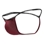 1330-BRD Ribbed Modal T-thong Color Bordeaux Size M - Image 4