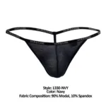 1330-NVY Ribbed Modal T-thong Color Navy Size S - Image 8