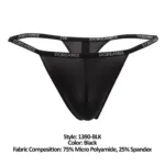 1390-BLK Aire Thong Color Black Size M - Image 8