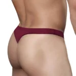 Alternative view of 1392-BRD Euro Thong Color Bordeaux Size L