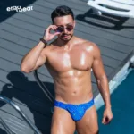 EW1764 FEEL SW Swim Briefs Color Blue-Sunglasses Size L - Image 4