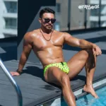 EW1765 X4D SW Swim Briefs Color Bright Yellow Size XL - Image 4