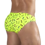Alternative view of EW1765 X4D SW Swim Briefs Color Bright Yellow Size XL