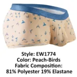 EW1774 SLK SE Trunks Color Peach-Birds Size L - Image 7
