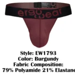 EW1793 MAX FLOW G-String Color Burgundy Size S - Image 7