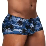 EW1825 FEEL SW Swim Trunks Color Dark Blue-Palms Size S - Image 3
