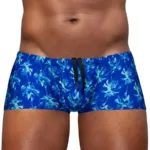 EW1827 FEEL SW Swim Trunks Color Royal Blue-Palms Size M