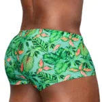 Alternative view of EW1829 FEEL SW Swim Trunks Color Aqua-Leaves Size M