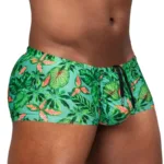 EW1829 FEEL SW Swim Trunks Color Aqua-Leaves Size M - Image 3